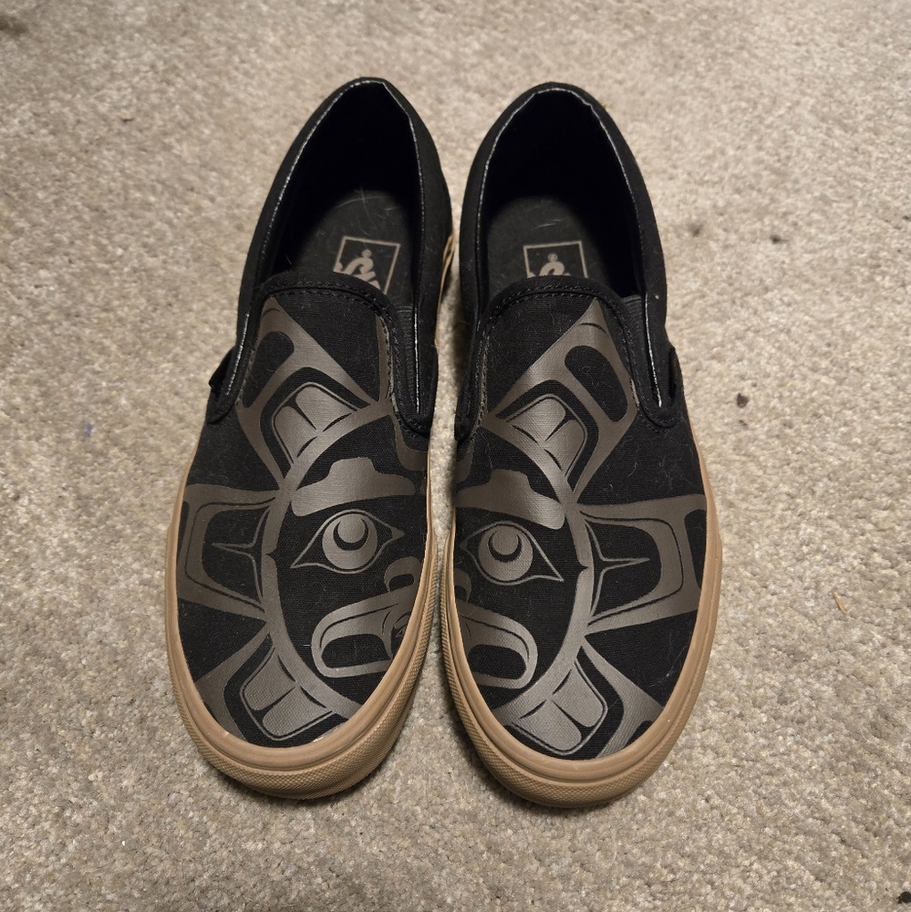 Slip On Vans x James Johnson size 7 Men's. Size 8.5 womens